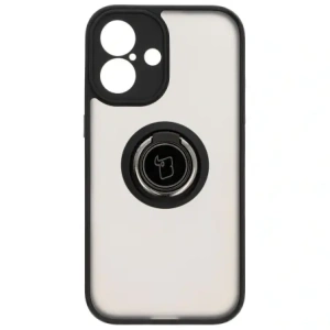 Hurtownia GSM - Bizon Case Hybrid Ring Apple iPhone 16 fumuriu cu un cadru negru - BIZ7112 - {ean13} - Hurt