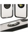 Hurtownia GSM - Bizon Case Hybrid Ring Apple iPhone 16 fumuriu cu un cadru negru - BIZ7112 - {ean13} - Hurt