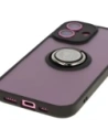 Hurtownia GSM - Bizon Case Hybrid Ring Apple iPhone 16 fumuriu cu un cadru negru - BIZ7112 - {ean13} - Hurt