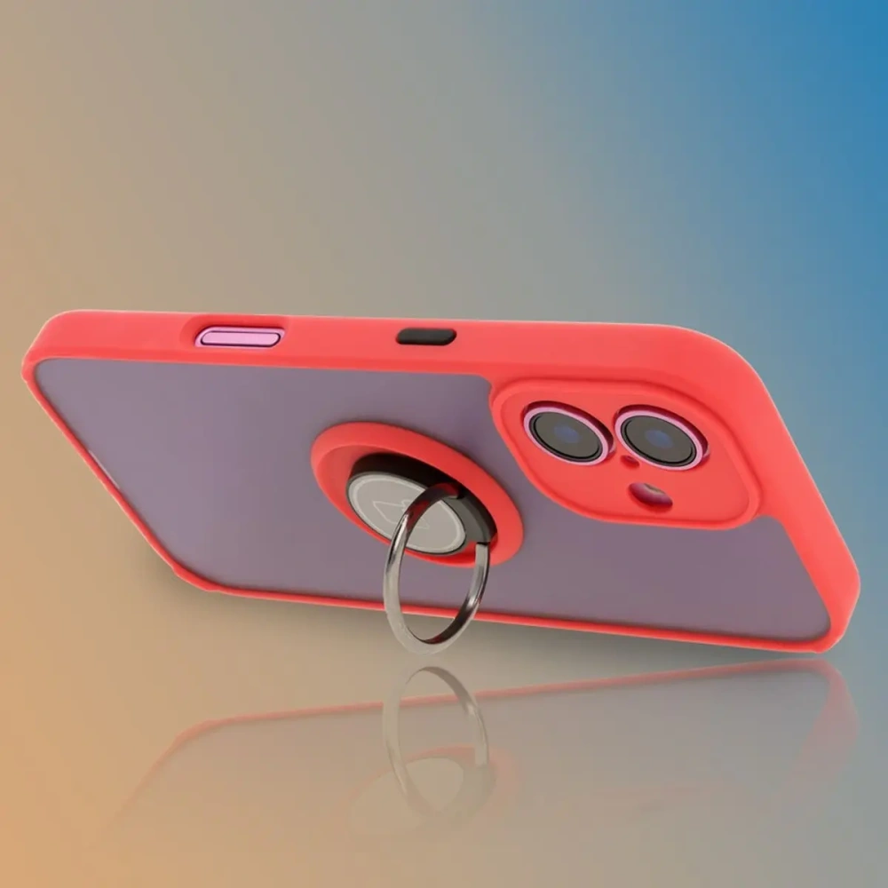 Hurtownia GSM - Bizon Case Hybrid Ring Apple iPhone 16 füstös piros kerettel - BIZ7113 - {ean13} - Hurt