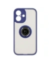 Hurtownia GSM - Bizon Case Hybrid Ring Apple iPhone 16 fumuriu cu un cadru bleu marin - BIZ7114 - {ean13} - Hurt