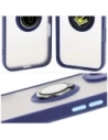 Hurtownia GSM - Bizon Case Hybrid Ring Apple iPhone 16 füstös színű, tengerészkék kerettel - BIZ7114 - {ean13} - Hurt