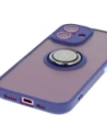 Hurtownia GSM - Bizon Case Hybrid Ring Apple iPhone 16 fumuriu cu un cadru bleu marin - BIZ7114 - {ean13} - Hurt