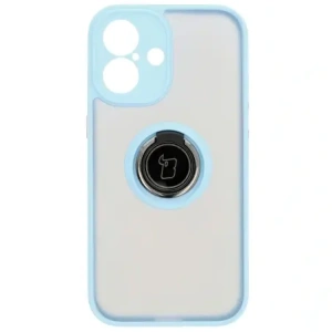 Hurtownia GSM - Bizon Case Hybrid Ring Apple iPhone 16 fumuriu cu un cadru bleu deschis - BIZ7115 - {ean13} - Hurt
