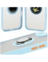 Hurtownia GSM - Bizon Case Hybrid Ring Apple iPhone 16 füstös színben, világoskék kerettel - BIZ7115 - {ean13} - Hurt