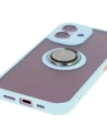 Wholesale Bizon Case Hybrid Ring Apple iPhone 16 smoky with a light blue frame - BIZ7115 - {ean13} - Hurt