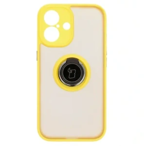 Hurtownia GSM - Bizon Case Hybrid Ring Apple iPhone 16 fumurie cu un cadru galben - BIZ7116 - {ean13} - Hurt
