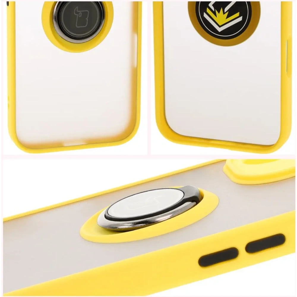 Hurtownia GSM - Bizon Case Hybrid Ring Apple iPhone 16 füstös sárga kerettel - BIZ7116 - {ean13} - Hurt