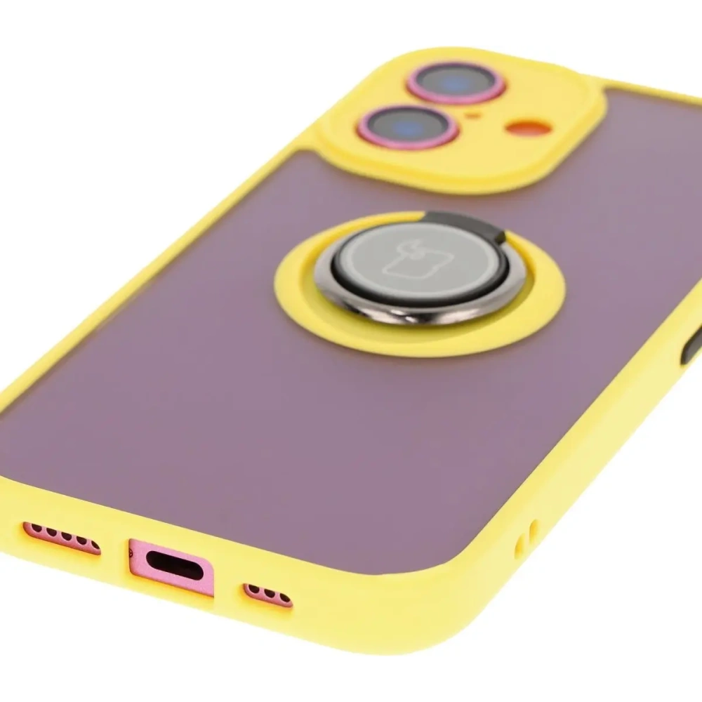 Hurtownia GSM - Bizon Case Hybrid Ring Apple iPhone 16 füstös sárga kerettel - BIZ7116 - {ean13} - Hurt