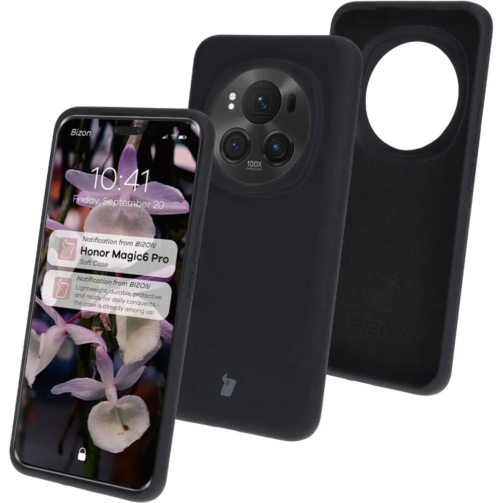 Hurtownia GSM - Silikonowe etui Bizon Soft Case do Honor Magic6 Pro czarne - BIZ7119 - {ean13} - Hurt
