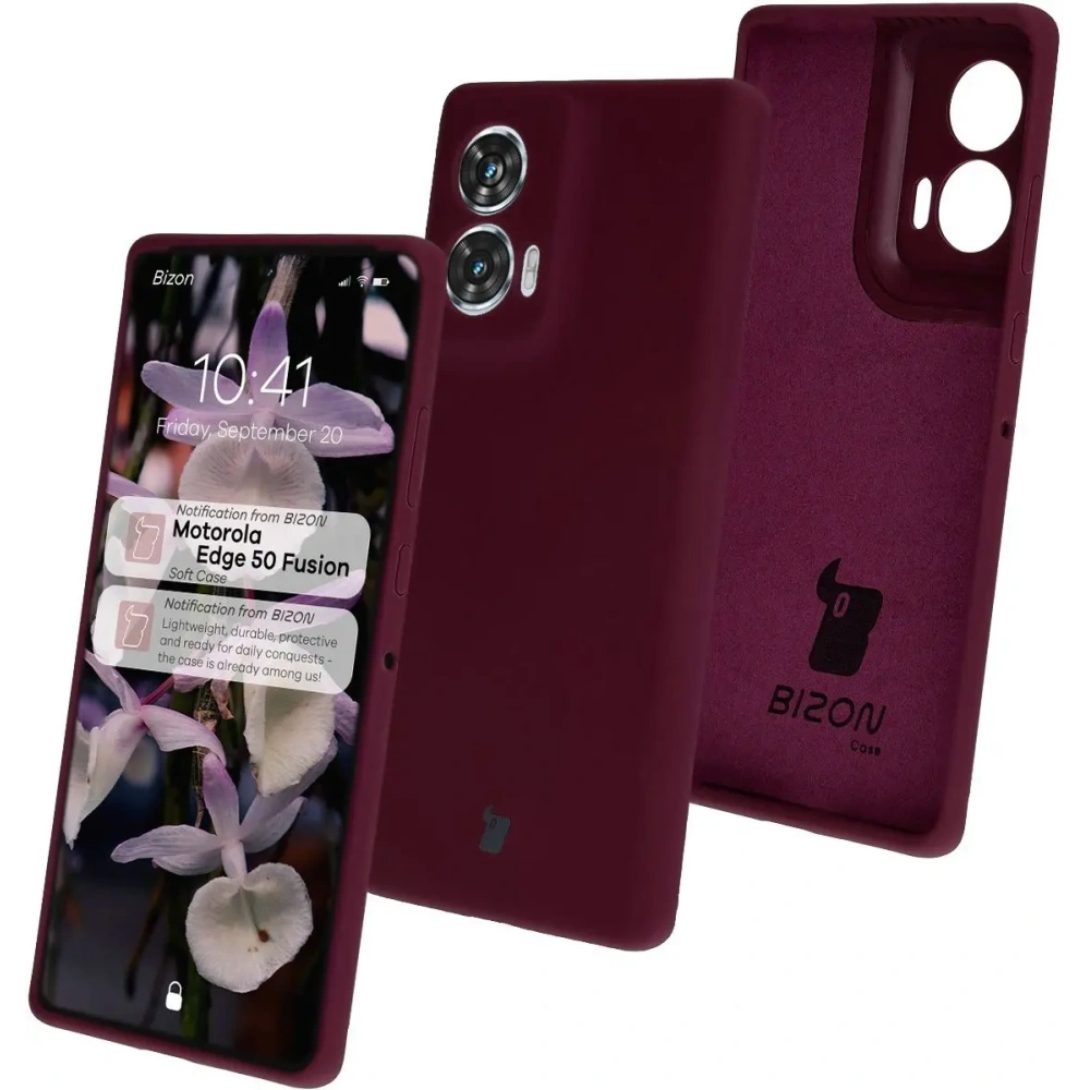 Hurtownia GSM - Bizon puha tok Motorola Edge 50 Fusion sötét lila - BIZ7122 - {ean13} - Hurt