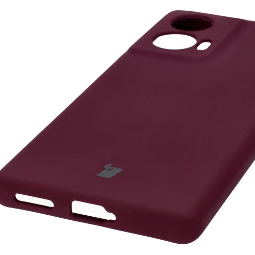 Silikonowe etui Bizon Soft Case do Motorola Edge 50 Fusion ciemnofioletowe