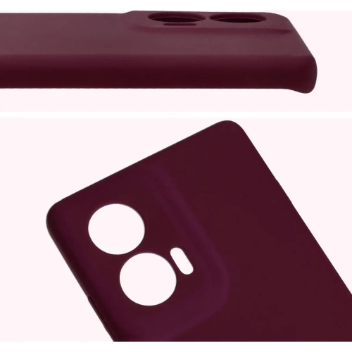 Silikonowe etui Bizon Soft Case do Motorola Edge 50 Fusion ciemnofioletowe