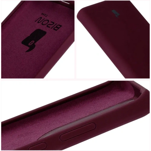 Silikonowe etui Bizon Soft Case do Motorola Edge 50 Fusion ciemnofioletowe