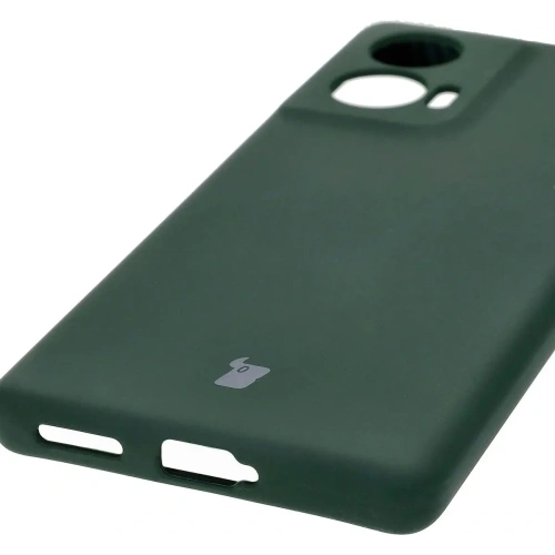 Silikonowe etui Bizon Soft Case do Motorola Edge 50 Fusion ciemnozielone
