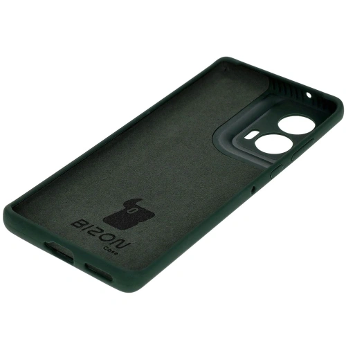Silikonowe etui Bizon Soft Case do Motorola Edge 50 Fusion ciemnozielone