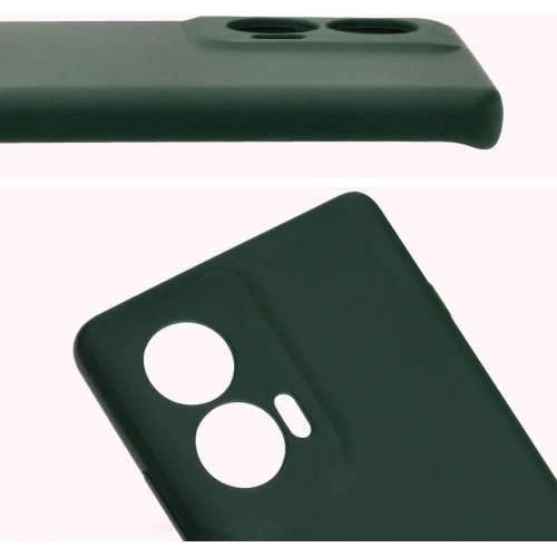 Silikonowe etui Bizon Soft Case do Motorola Edge 50 Fusion ciemnozielone