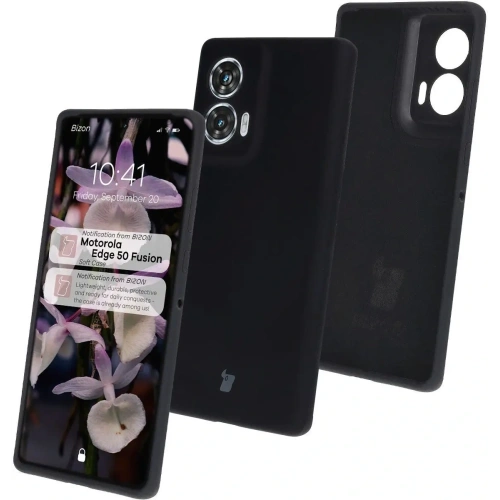 Silikonowe etui Bizon Soft Case do Motorola Edge 50 Fusion czarne