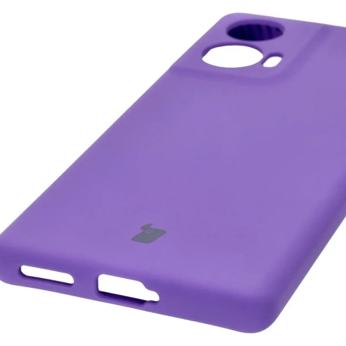 Silikonowe etui Bizon Soft Case do Motorola Edge 50 Fusion fioletowe