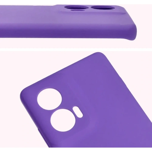 Silikonowe etui Bizon Soft Case do Motorola Edge 50 Fusion fioletowe