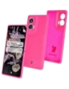 Silikonové pouzdro Bizon Soft Case pro Motorola Edge 50 Fusion neonově růžové