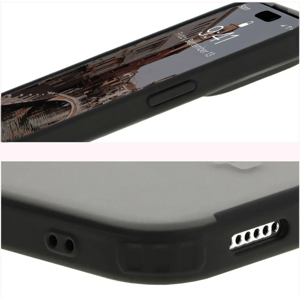 Hurtownia GSM - Bizon Case MatteO Apple iPhone 15 transparent mit schwarzem Rahmen - BIZ7129 - {ean13} - Hurt