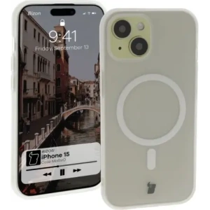 Hurtownia GSM - Etui z pierścieniem magnetickým Bizon Case MatteO do Apple iPhone 15 poloprůhledné - BIZ7130 - {ean13} - Hurt