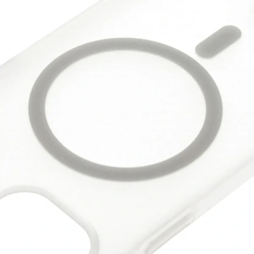 Etui z pierścieniem magnetycznym Bizon Case MatteO do Apple iPhone 15 półprzezroczyste