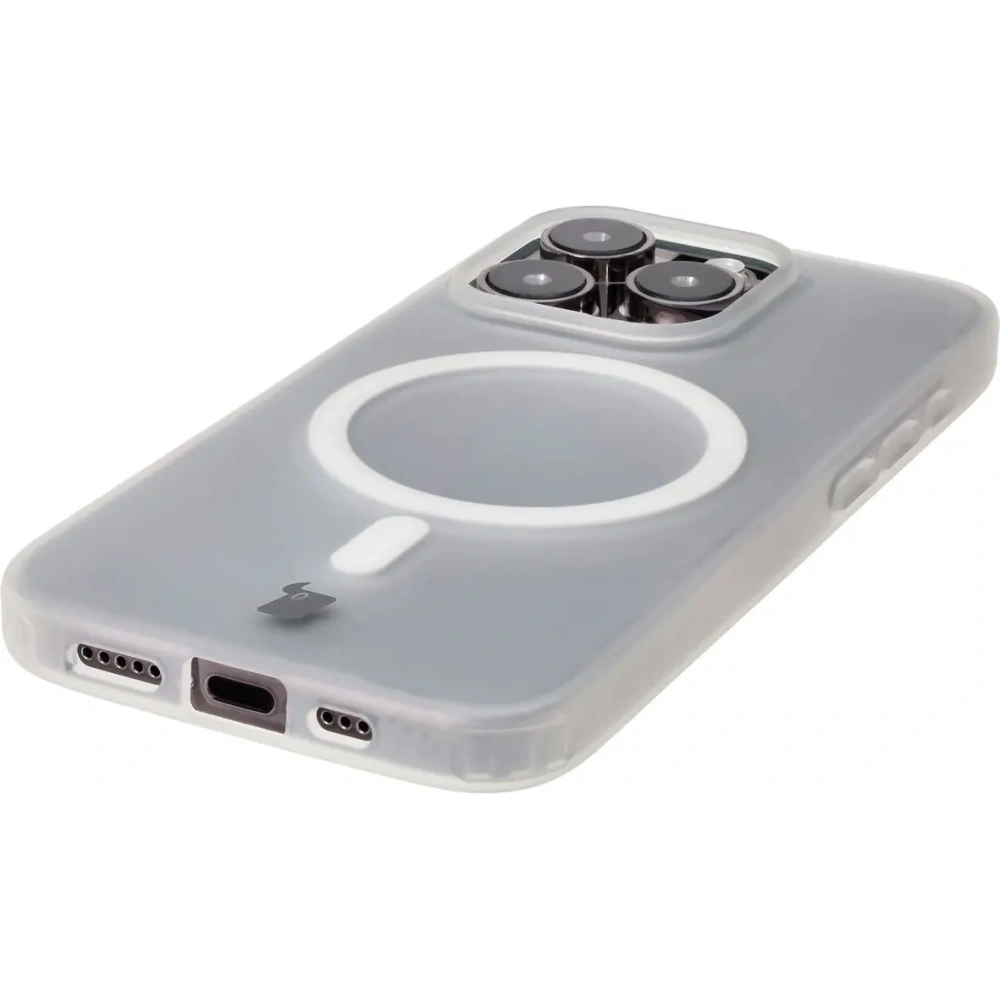 Hurtownia GSM - Etui s magnetickým kroužkem Bizon Case MatteO pro Apple iPhone 15 Pro poloprůhledné - BIZ7131 - {ean13} - Hurt