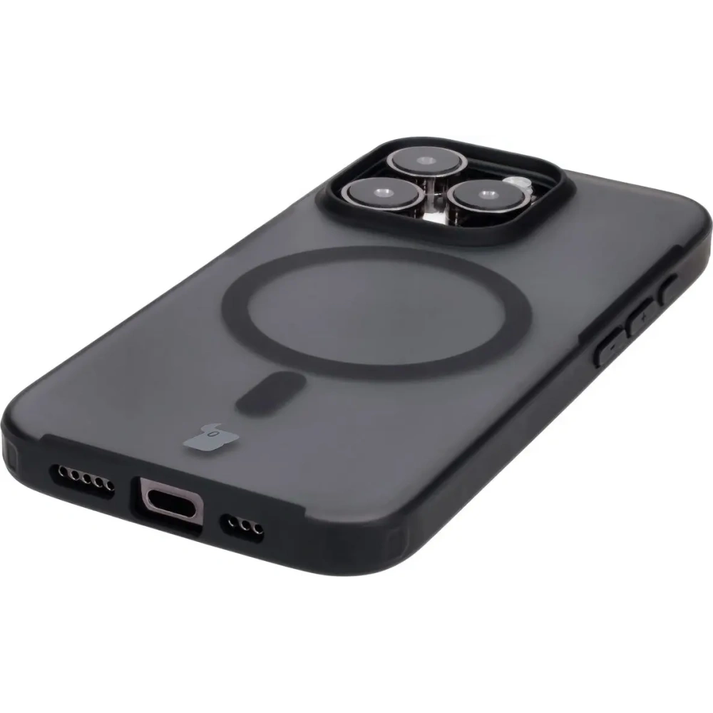Hurtownia GSM - Bizon Case MatteO Apple iPhone 15 Pro átlátszó fekete kerettel - BIZ7132 - {ean13} - Hurt