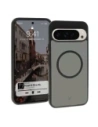 Etui z pierścieniem magnetycznym Bizon Case MatteO do Google Pixel 9 Pro XL półprzezroczyste z czarną ramką