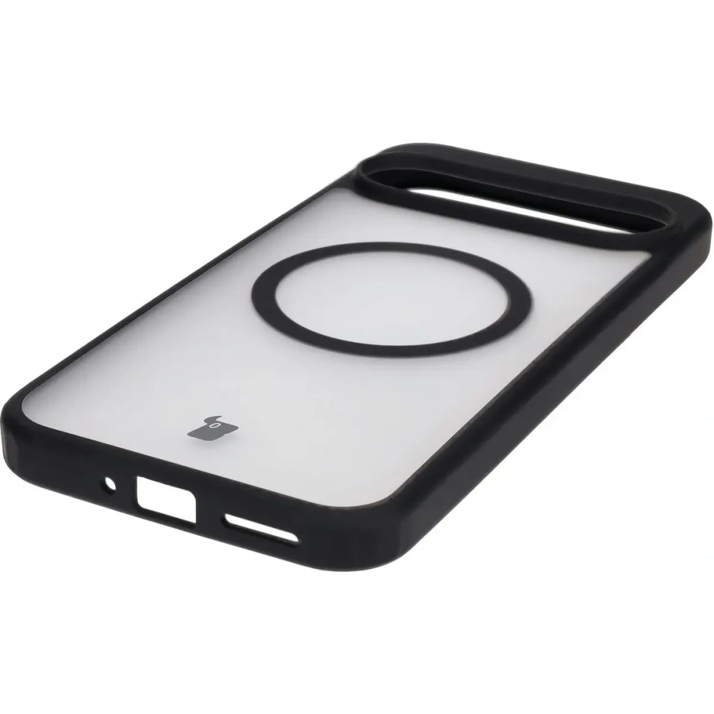 Hurtownia GSM - Etui z pierścieniem magnetycznym Bizon Case MatteO do Google Pixel 9 Pro XL półprzezroczyste z czarną ramką - BIZ7133 - {ean13} - Hurt