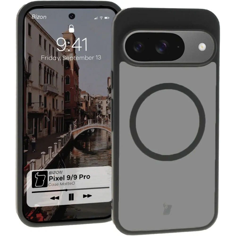 Wholesale Bizon Case MatteO Google Pixel 9/9 Pro transparent with black frame - BIZ7134 - {ean13} - Hurt