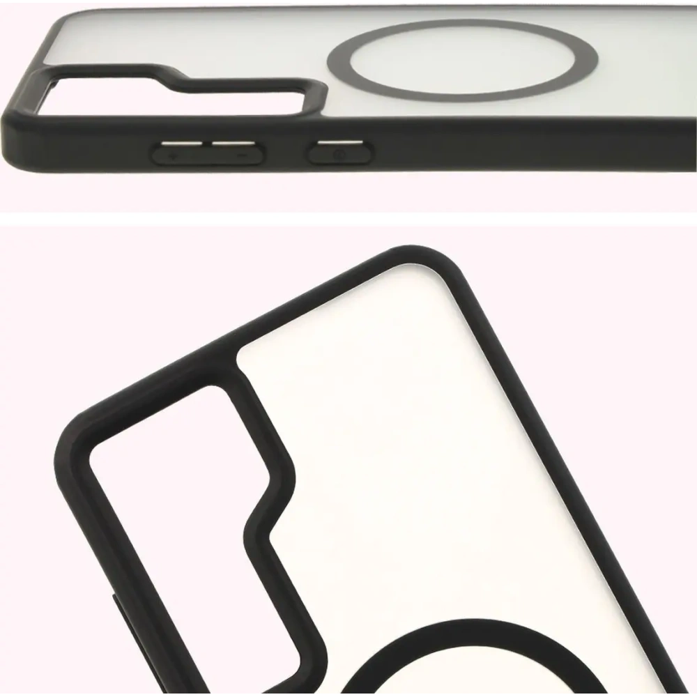 Hurtownia GSM - Bizon Case MatteO Samsung Galaxy S24 Plus transparent cu ramă neagră - BIZ7135 - {ean13} - Hurt