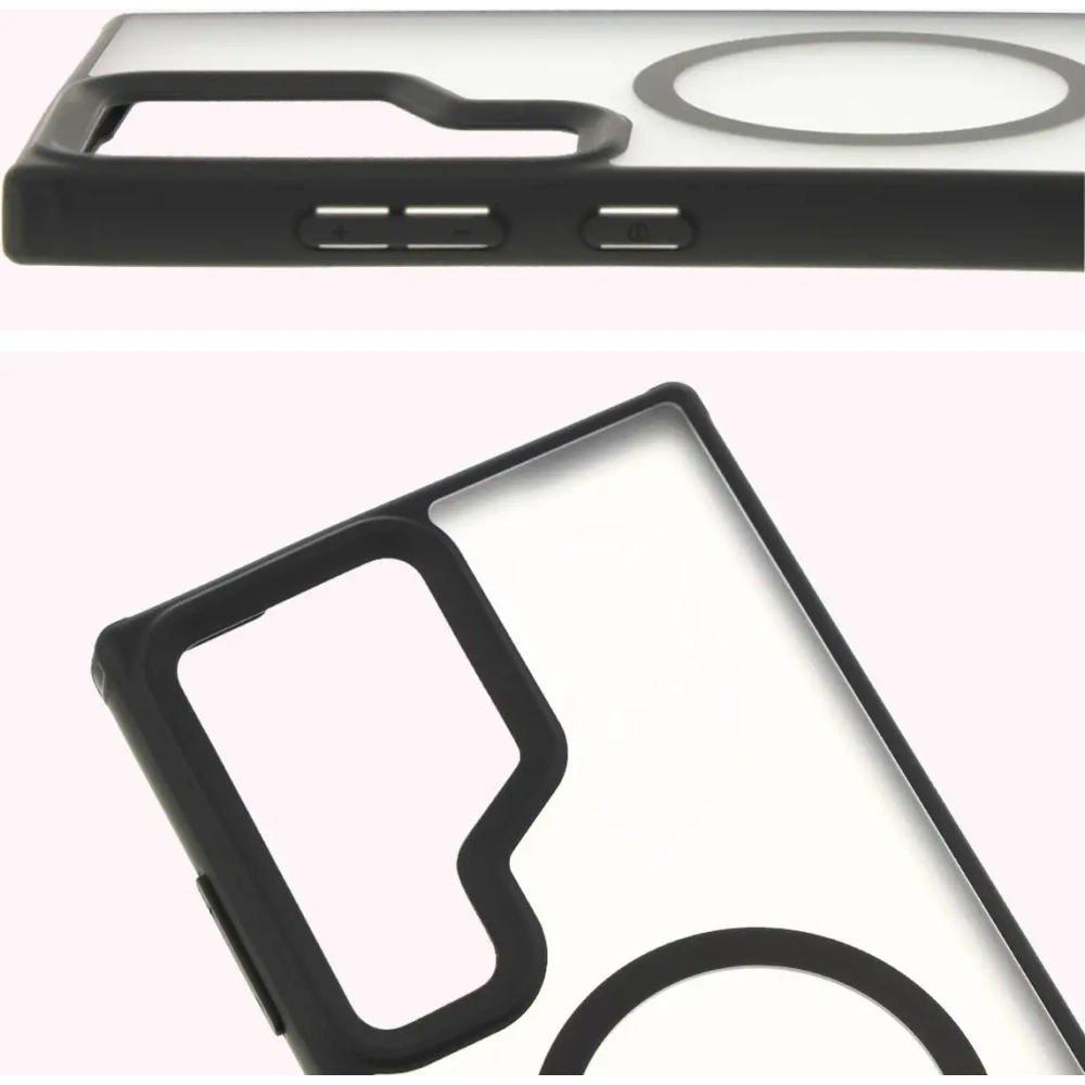 Wholesale Bizon Case MatteO Samsung Galaxy S24 Ultra transparent with black frame - BIZ7136 - {ean13} - Hurt
