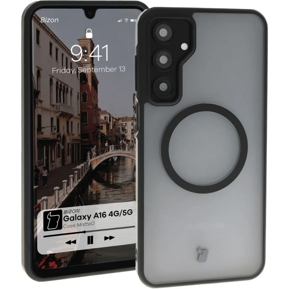 Wholesale Bizon Case MatteO Samsung Galaxy A16 4G/5G transparent with black frame - BIZ7137 - {ean13} - Hurt