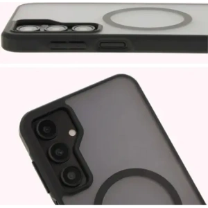 Hurtownia GSM - Etui z pierścieniem magnetycznym Bizon Case MatteO do Samsung Galaxy A16 4G/5G półprzezroczyste z czarną ramką - BIZ7137 - {ean13} - Hurt