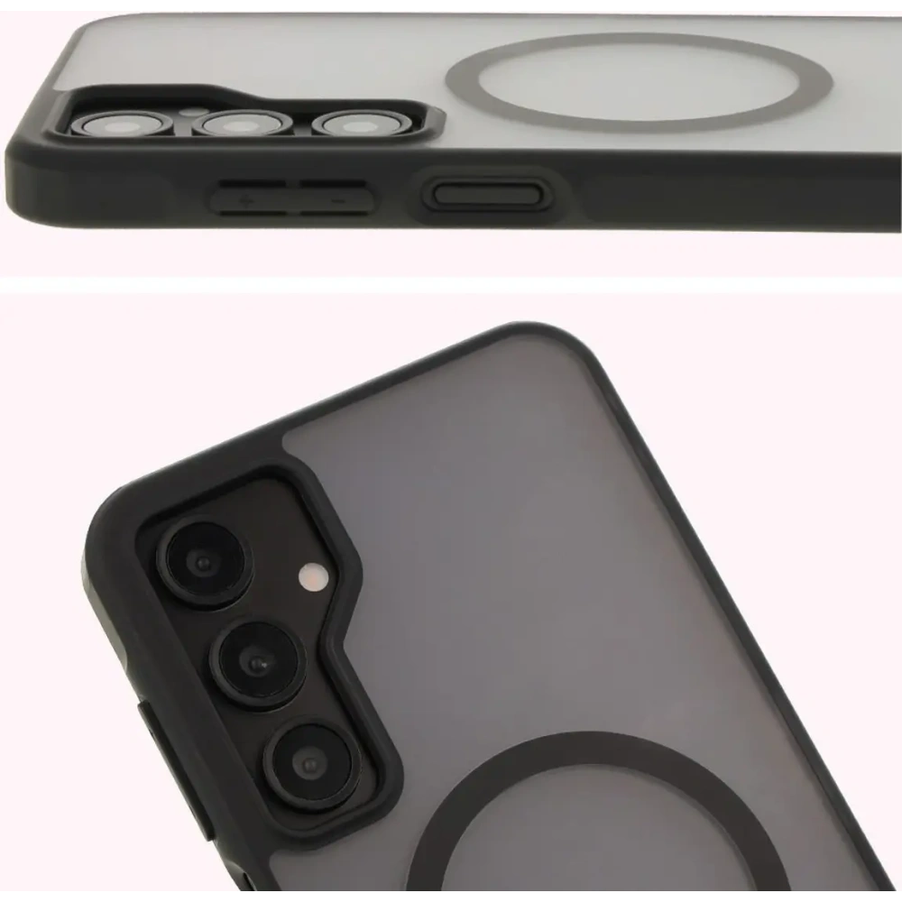 Hurtownia GSM - Etui s magnetickým kroužkem Bizon Case MatteO pro Samsung Galaxy A16 4G/5G poloprůhledné s černým rámem - BIZ7137 - {ean13} - Hurt