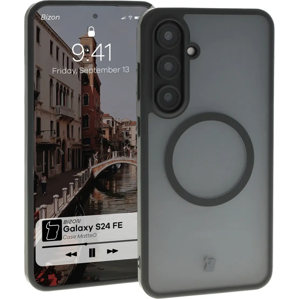 Hurtownia GSM - Bizon Case MatteO Samsung Galaxy S24 FE transparent mit schwarzem Rahmen - BIZ7138 - {ean13} - Hurt