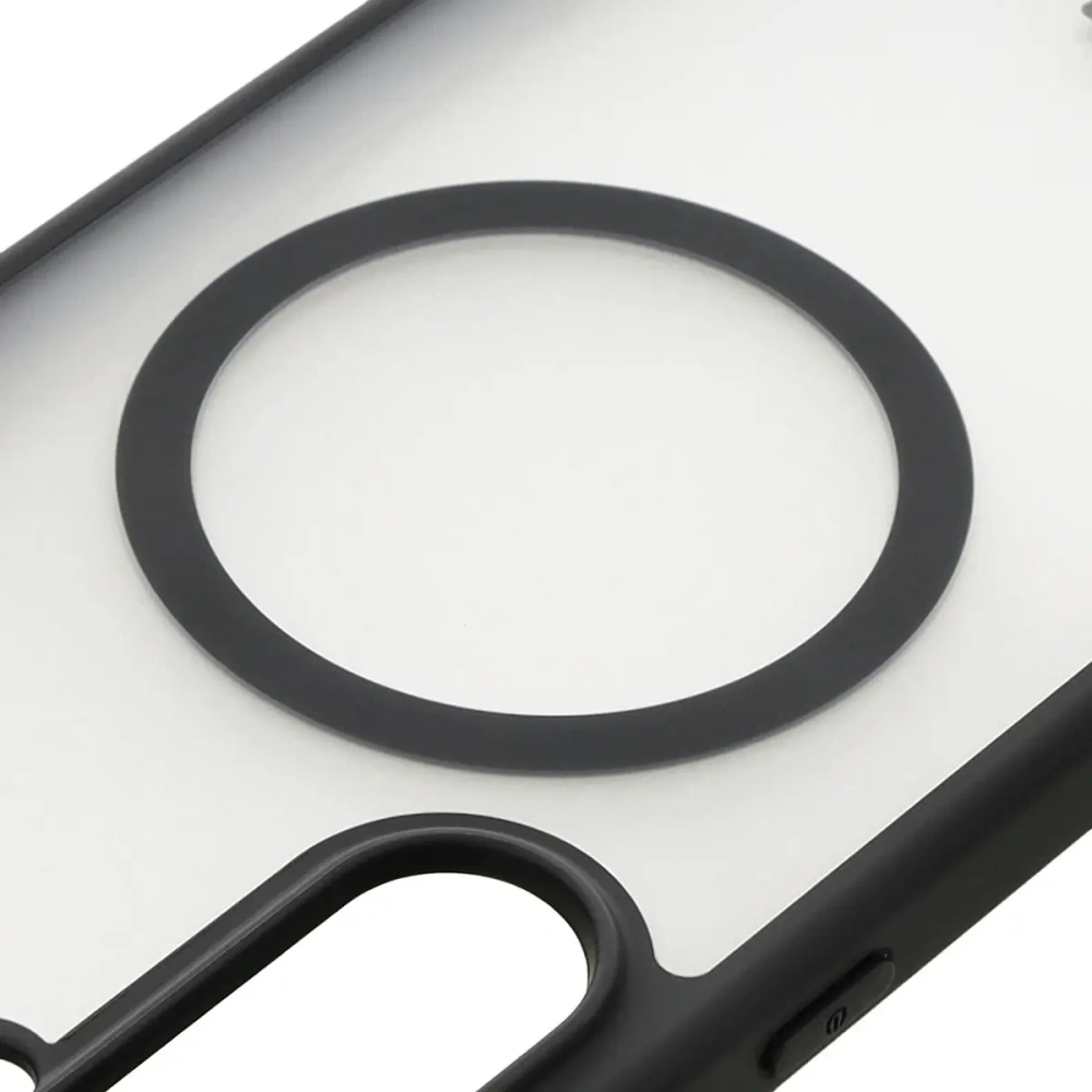 Hurtownia GSM - Etui z pierścieniem magnetycznym Bizon Case MatteO do Samsung Galaxy S24 FE półprzezroczyste z czarną ramką - BIZ7138 - {ean13} - Hurt