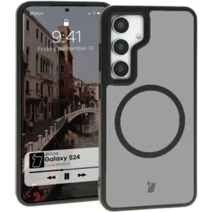 Hurtownia GSM - Etui z pierścieniem magnetycznym Bizon Case MatteO do Samsung Galaxy S24 poloprůhledné s černým rámečkem - BIZ7139 - {ean13} - Hurt