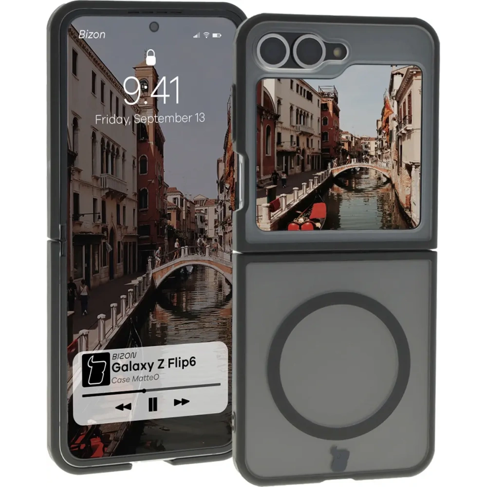 Hurtownia GSM - Bizon Case MatteO Samsung Galaxy Z Flip6 transparent mit schwarzem Rahmen - BIZ7140 - {ean13} - Hurt