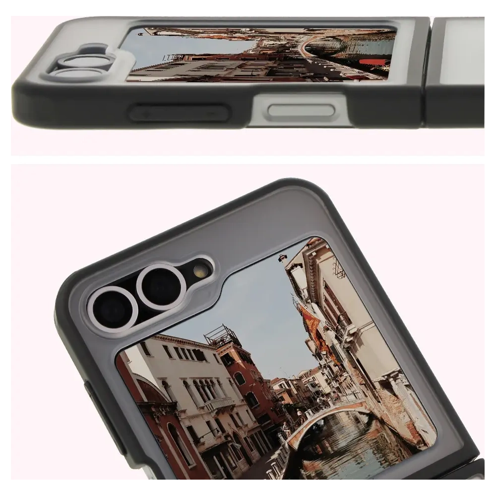 Hurtownia GSM - Bizon Case MatteO Samsung Galaxy Z Flip6 transparent mit schwarzem Rahmen - BIZ7140 - {ean13} - Hurt