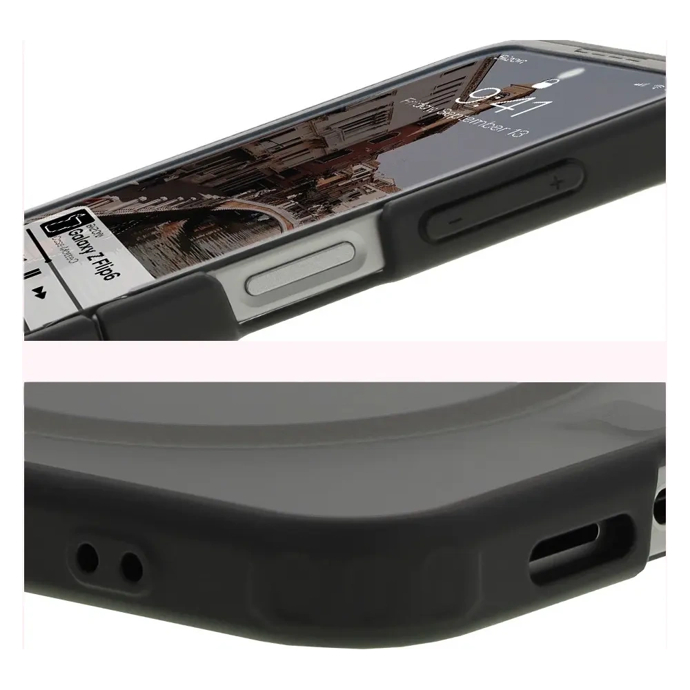 Hurtownia GSM - Bizon Case MatteO Samsung Galaxy Z Flip6 transparent mit schwarzem Rahmen - BIZ7140 - {ean13} - Hurt