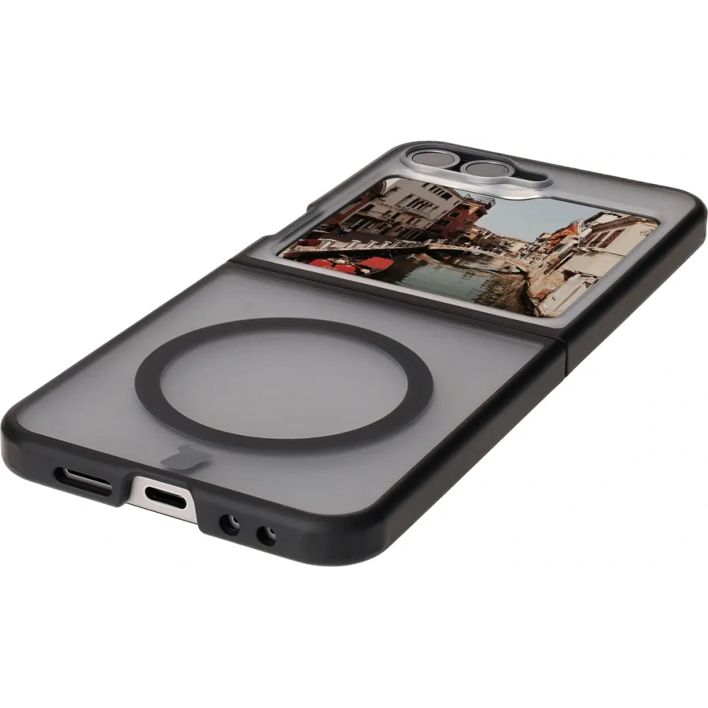 Hurtownia GSM - Bizon Case MatteO Samsung Galaxy Z Flip6 transparent mit schwarzem Rahmen - BIZ7140 - {ean13} - Hurt