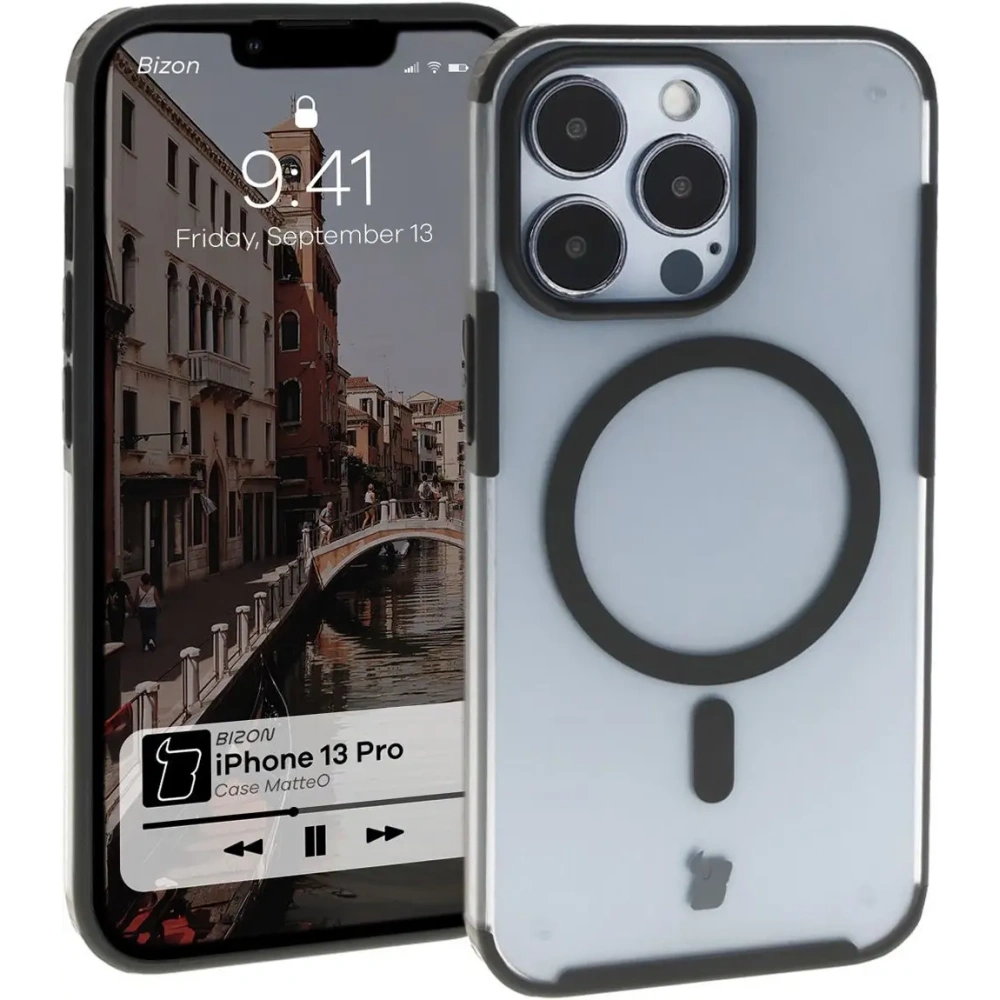 Wholesale Bizon Case MatteO Apple iPhone 13 Pro transparent with black frame - BIZ7141 - {ean13} - Hurt