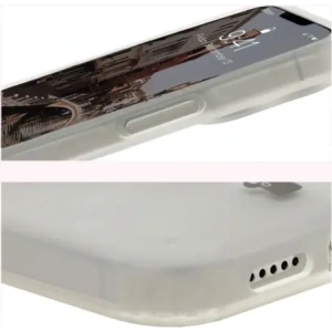 Etui z pierścieniem magnetycznym Bizon Case MatteO do Apple iPhone 13 Pro półprzezroczyste z przezroczystą ramką