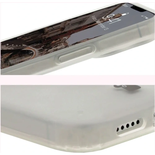 Etui z pierścieniem magnetycznym Bizon Case MatteO do Apple iPhone 13 Pro półprzezroczyste z przezroczystą ramką