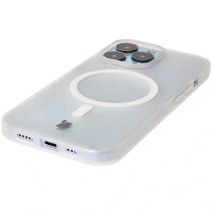 Etui z pierścieniem magnetycznym Bizon Case MatteO do Apple iPhone 13 Pro półprzezroczyste z przezroczystą ramką