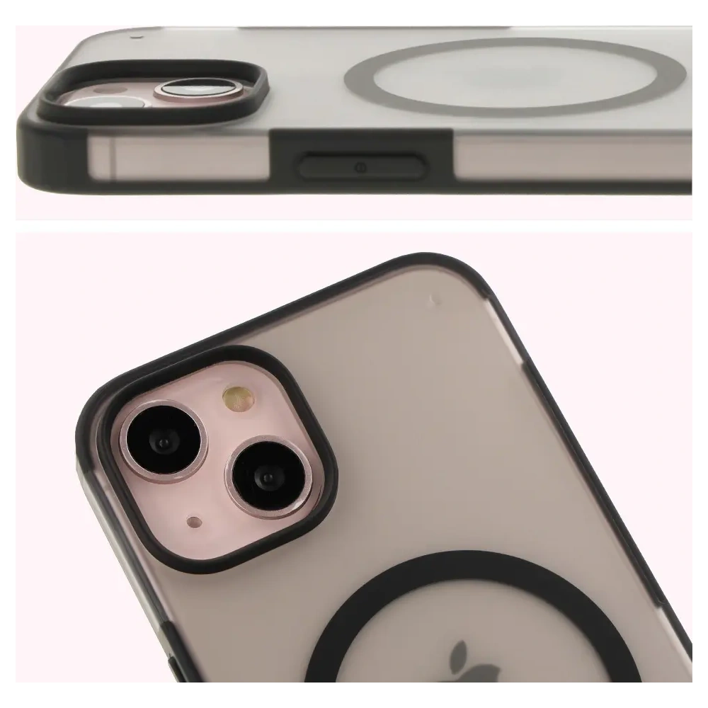Hurtownia GSM - Bizon Case MatteO Apple iPhone 14 / Phone 13 átlátszó fekete kerettel - BIZ7143 - {ean13} - Hurt